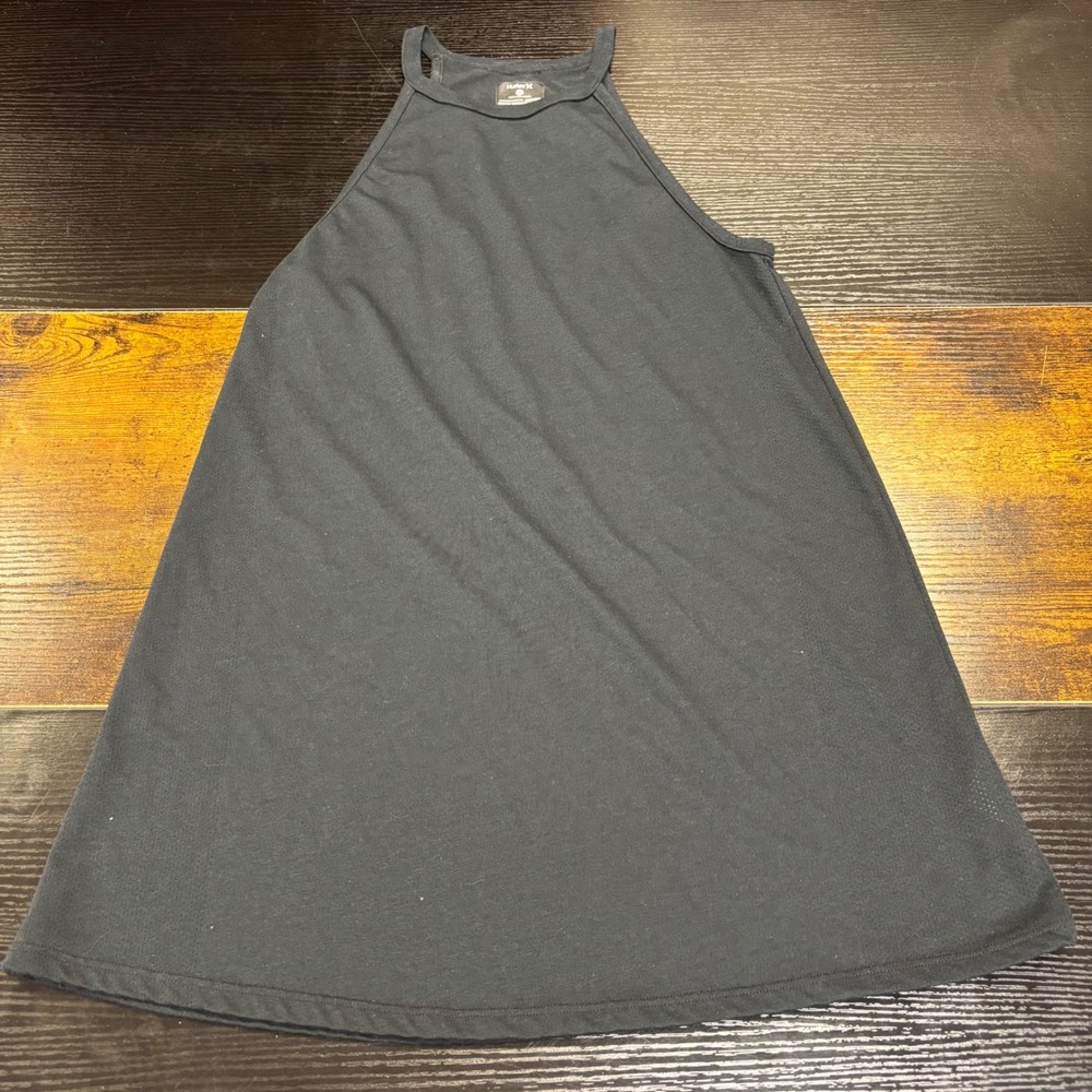 Hurley Nike Dri-FIT High Neck Tank Top Womens XS Black Mesh Side Athletic Halter